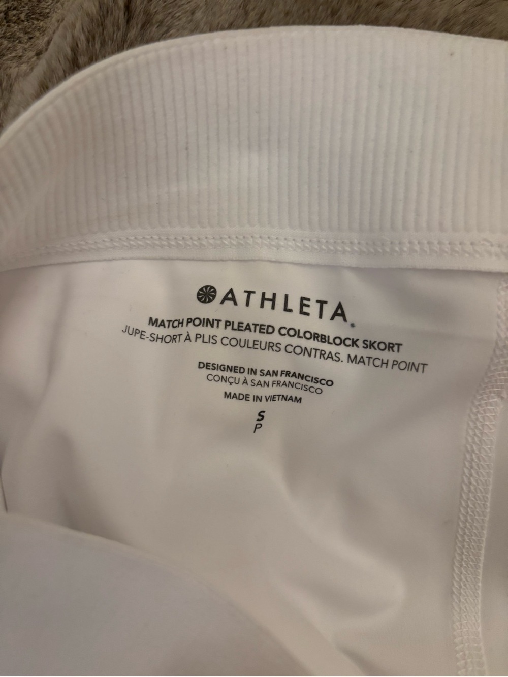 NWT Athleta MatchPoint Pleated Colorblock Skort - Small - Red and White - Picture 12 of 12